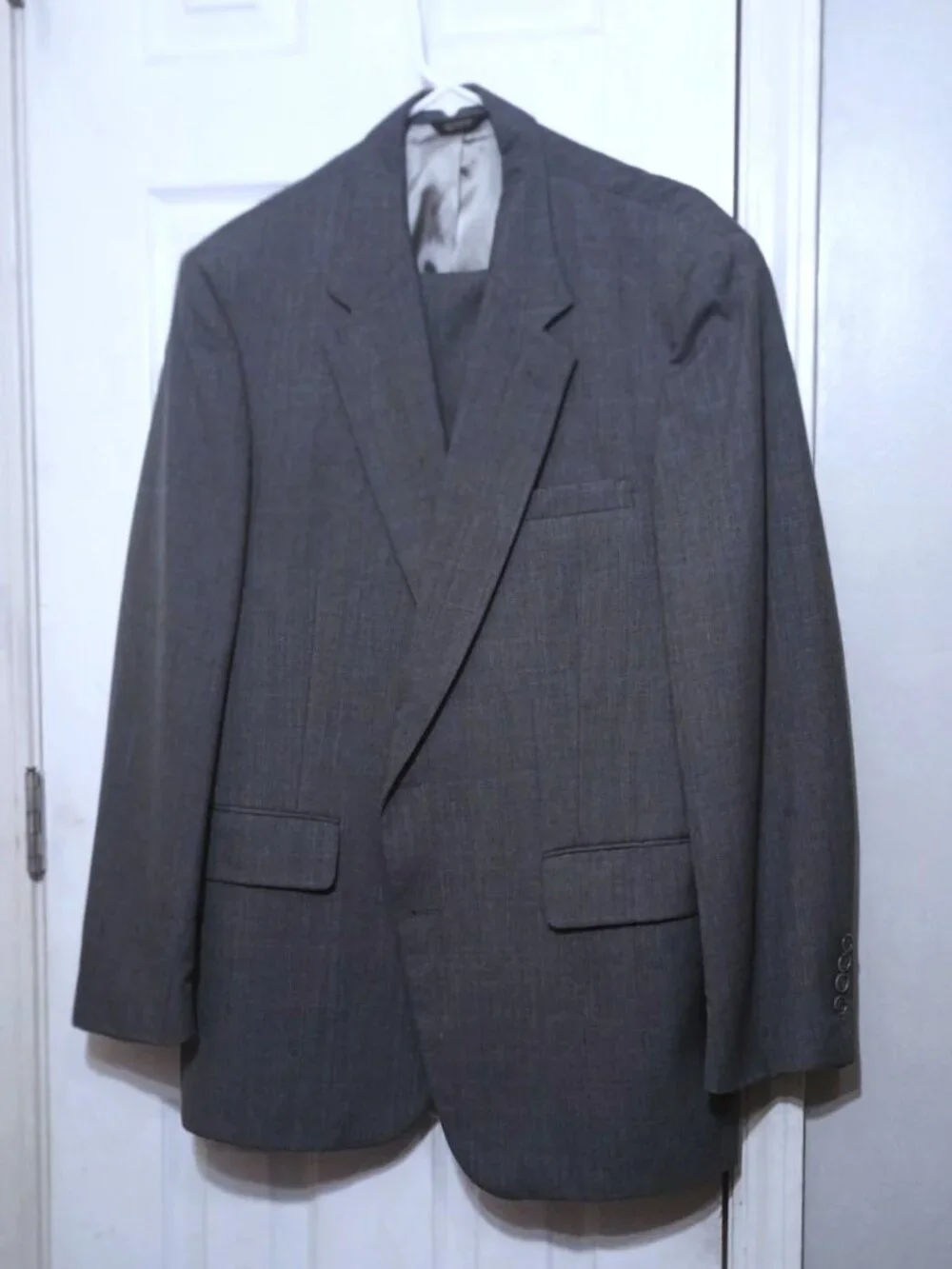 Botany 500 Men Light Grayish Blue 2 Piece Suit 44R